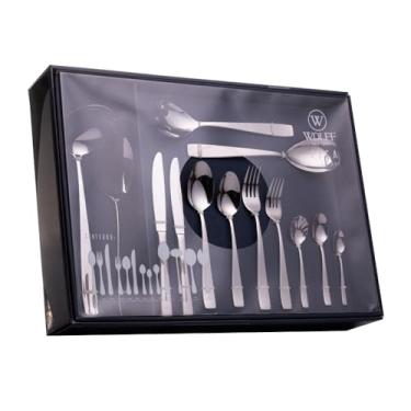 Imagem de Wolff - Faqueiro 101 Peças de Aço Inox com Caixa Litografada Pisa