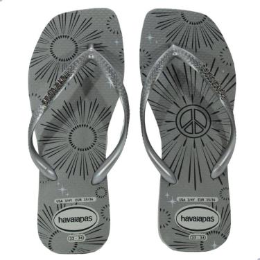 Imagem de Chinelo Havaianas Slim Square Metalizado Party Cinza