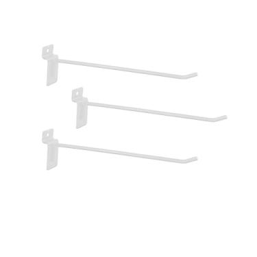 Imagem de Gancho Para Painel Canaletado 20cm Branco Kit 20 Unidades
