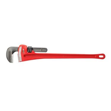 Imagem de Ridgid Chave de tubo reto resistente de 60 HD, capacidade de 20 cm, vermelha, média