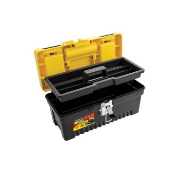 Imagem de Caixa Plastica Para Ferramentas 13" Tramontina Com Bandeja Removivel E Trava Metalica