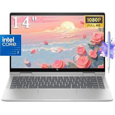 Imagem de Hp Notebook Envy 2 em 1 tela sensível ao toque FHD 2 em 1 2024, Core 7 150U (Bests i7-1355U), Wi-Fi 6E, leitor FP, prata natural, KB retroiluminado, BT 5.3, Win11 com caneta Stylus (16 GB de RAM | SSD