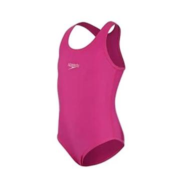 Imagem de Maiô Infantil, Speedo, Vital 3, Lycra Lisa com Costas Nadador, tamanho 6 - Rosa