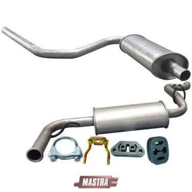 Imagem de Kit Escapamento Abafador + Traseiro Fiat Uno Mille Sx 97 01 - ScapJá