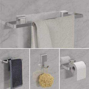 Imagem de Kit De Acessórios Para Banheiro 4 Peças Luxo - JGC COMERCIAL