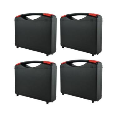 Imagem de Kit 4 Maleta Plástico Transporte 23x17x4 Armazenamento Equipamentos Re