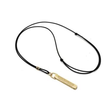 Imagem de Colar Cordão Pai Nosso Masculino Feminino Regulável Dourado - Bicudos 