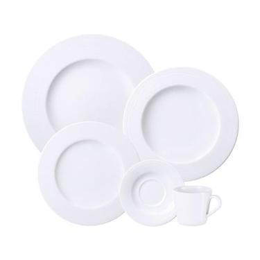 Imagem de Aparelho de Jantar e Chá 20 Peças Tramontina Redondo de Porcelana Bran