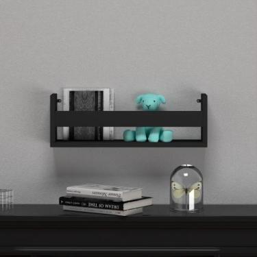 Imagem de Prateleira Revisteiro Preto Porta Livro Proteção Infantil - SignMaq, P