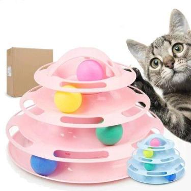 Imagem de  Brinquedo Interativo para Gatos Corre Corre Torre De Bolinhas Torre p