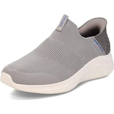 Imagem de Skechers Mocassim masculino Ultra Flex 3.0 Smooth Hands Free Slip-ins, EUA masculino, Cinza, 11 Wide