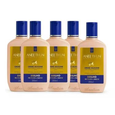Imagem de Kit 5 Creme De Silicone Com Tutano E Queratina - Aneethun 250 ml