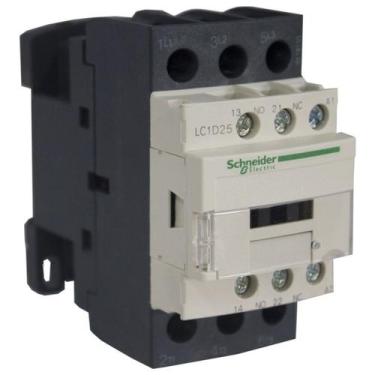 Imagem de Contator Tripolar LC1D25B7 25A 24VCA 1NA+1NF Schneider
