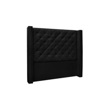 Imagem de Cabeceira estofada queen tachas vicenza preta - SPEZZIA