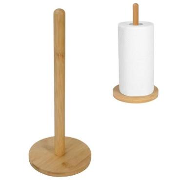 Imagem de 10 Suporte Porta Rolo Papel Toalha De Mesa Cozinha Em Bambu - Equipe F