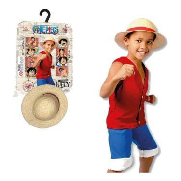 Imagem de Fantasia Luffy Com Chapéu One Piece Traje Infantil Tam P - Super Magia