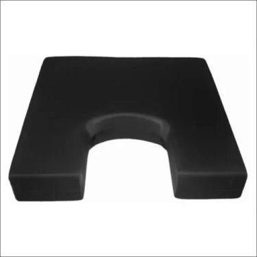 Imagem de Almofada Espuma Em Poliamida Fria Preta P/ Cóccix Aquasonus