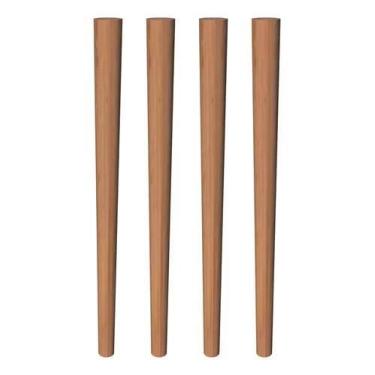 Imagem de Kit Com 4 Pés Palito Madeirado 60 CM E Acessórios - JM3