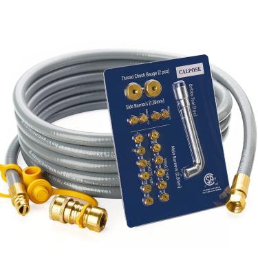 Imagem de CALPOSE Kit de conversão de propano para gás natural 5249 de 3 pés para grelha Blackstone 71 cm, 91 cm, mangueira de gás natural ID de 9,5 cm, compatível com porta traseira, combo de topo de gama e fogão de rec de queimador único