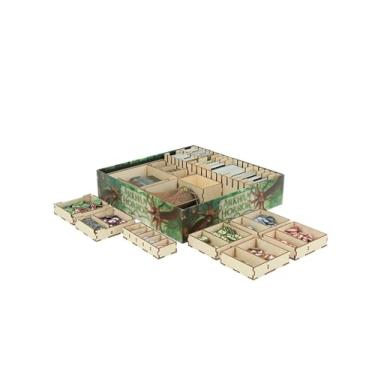 Imagem de The Broken Token Arkham Horror 3rd Edition Compatible Game Organizer - Birch Wood Storage Box with Trays for Cards, Clues, Doom & More - Compatible w/Dark Waves - Unofficial Wooden Game Organizer