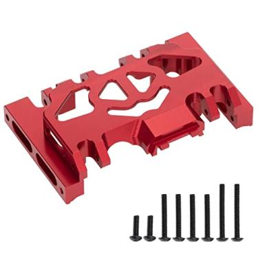 Imagem de Treehobby Aluminum Alloy Gearbox Mount Base Chassis Skid Plate Compatible with 1/10 Traxxas TRX4 TRX-4 82056-4 Defender Bronco Blazer G500 RC Car Upgrade Parts (Red)