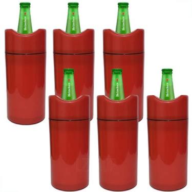 Imagem de Porta Garrafa Térmico 600ml Camisinha Para Cerveja Kit 6 unidades - Lz
