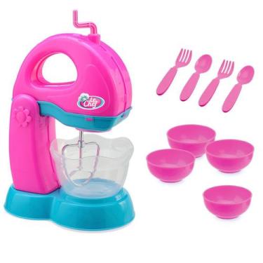 Imagem de Kit Batedeira Le Chef  Cozinha Infantil C/ Acessórios 312 - Usual Brin