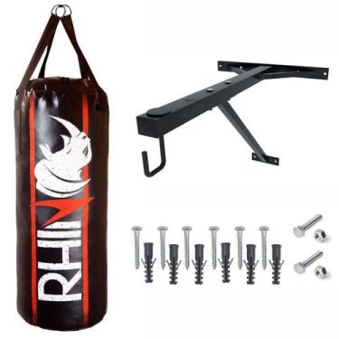 Imagem de Suporte De Parede Reforçado + Saco Pancada Profissional 70Cm - Rhino