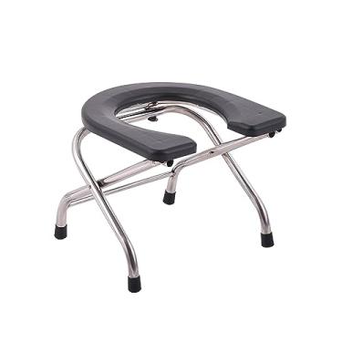 Imagem de Idosos Assento Sanitário Dobrável C?modas Cadeira Portátil Multifuncional Idosos Cadeira Sanitária Agachada para Banheiro Idosos, Altura 30cm/786