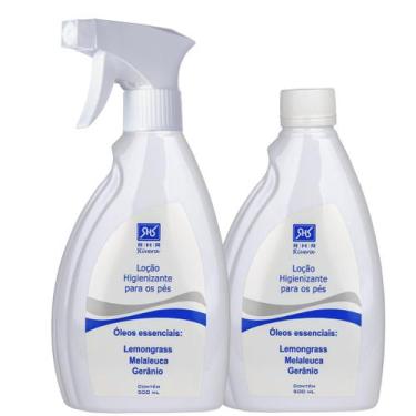 Imagem de Kit 2 Loção Higienizante Para Pés E Mãos 500ml Com 1 Válvula - RHR Cos