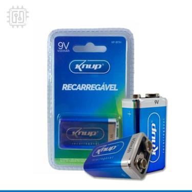 Imagem de Bateria 9v Recarregável 450ma Pilha - HIT - HIGH IMPORT TECNOLOGIA