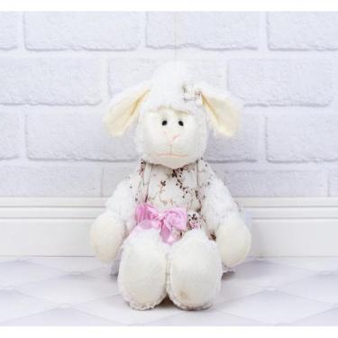 Imagem de Pelucia ovelha fufy 26 cm - vestido com lese floral - CKD CONFECCOES, 