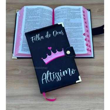 Imagem de Bíblia Carteira Filha do Deus altíssimo com harpa e índice ARC GIG - C