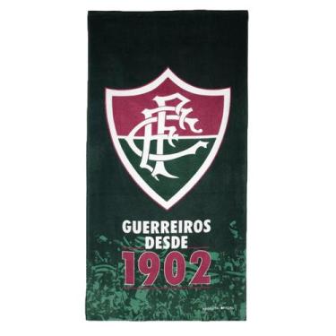 Imagem de Toalha Fluminense Buettner Veludo, Único, verde / vermelho