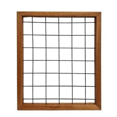 Imagem de Treliça Grade de Metal e Madeira 50x60 Jardim Vertical - Tudo Jardim