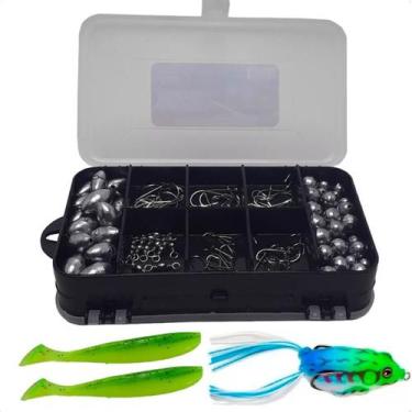 Imagem de Kit Estojo com Isca Artificial Chumbadas Anzol e Giradores - Summer