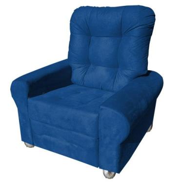 Imagem de Poltrona Reclinavel Sala Quarto Amamentação Astra Marinho