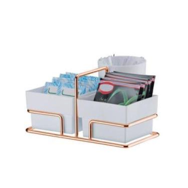 Imagem de Organizador para Sachês de Açúcar Adoçante e Mexador Future, Branco Ro