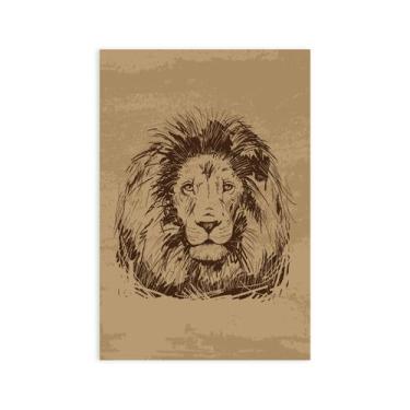 Imagem de Placa Decorativa MDF Safari Leão 30x40cm - Quartinhos