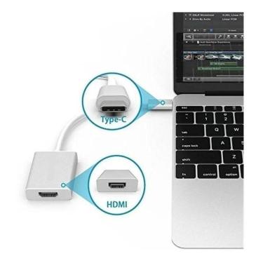 Imagem de Cabo Adaptador Usb Tipo C 3.1 Para Porta Hdmi 4K Ultra