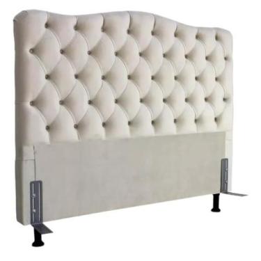 Imagem de Cabeceira De Cama Box Casal 138 Dunas Tecido Suede Veludo - PAPIRRE DE