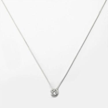 Imagem de Colar Ponto De Luz Zirconia Prata 925 - 45cm