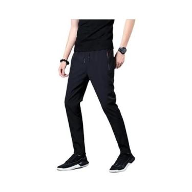 Imagem de Calça Masculina Slim Fit - Secagem Rápida, Seda Gelada, Estilo Coreano