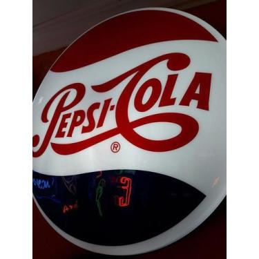 Imagem de Quadro Luminoso Decorativo Pepsi Cola Retrô Led Bivolt p/ Bar Boteco C