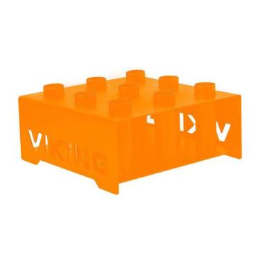 Imagem de Suporte Barra Olímpica Viking - 9 Posições - VIKING FITNESS, Laranja
