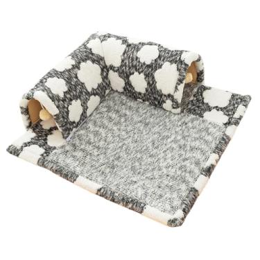 Imagem de Generic Gato Túnel e Cama Play Center com Bola de Jogo Brinquedo Respirável Confortável Playground Hideout Interativo para Gatos Indoor, M Size Gray