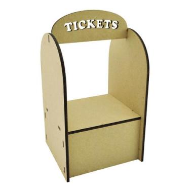 Imagem de Porta Doce Tickets Festa Decoração 19x17,5x33 Mdf Madeira - ATACADÃO D