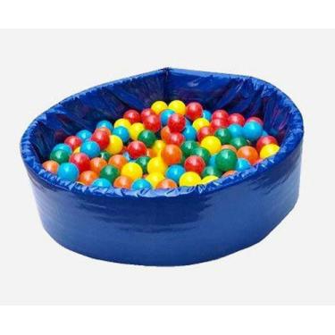 Imagem de Piscina de Bolinha Espumada Pink / Azul / Laranja com 100 bolinhas - L