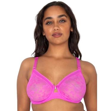 Imagem de Curvy Couture Sutiã feminino plus size de renda sem forro com aro, Flertar, 38DDD