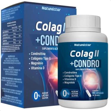 Imagem de Colágeno Tipo 2 + Condroitina + Vit D + Magnésio 60 Cápsulas - Natunéc
